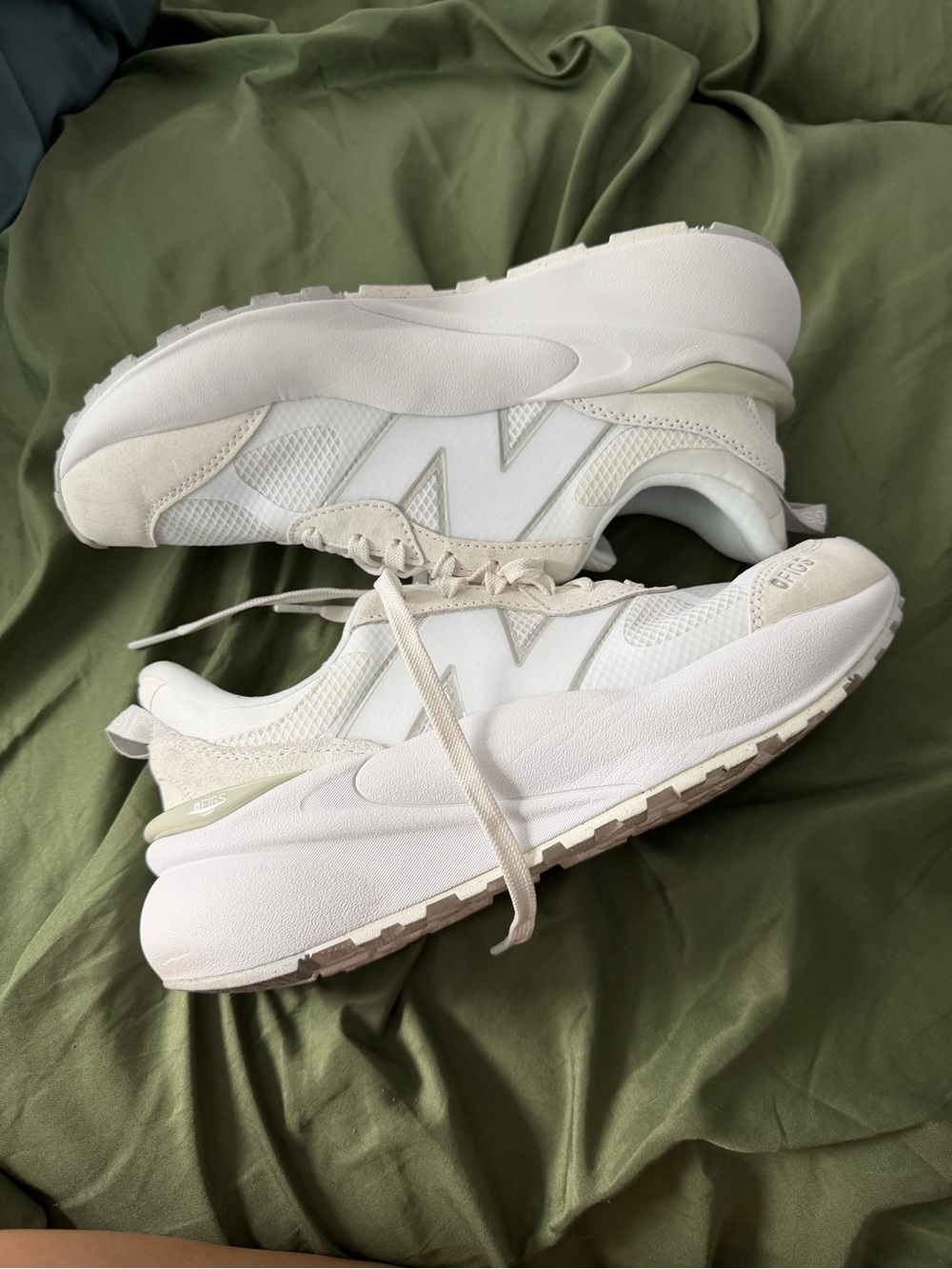 New Balance White Athletic Sneakers